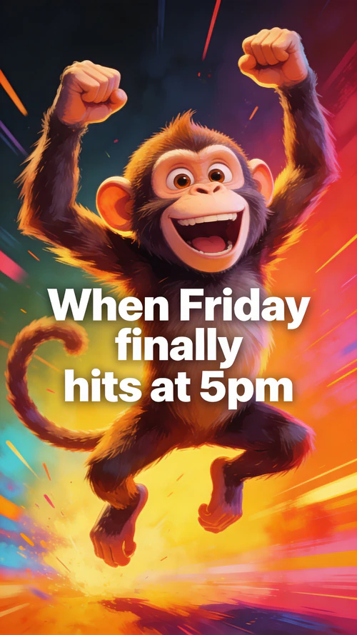 monkey celebrating meme
