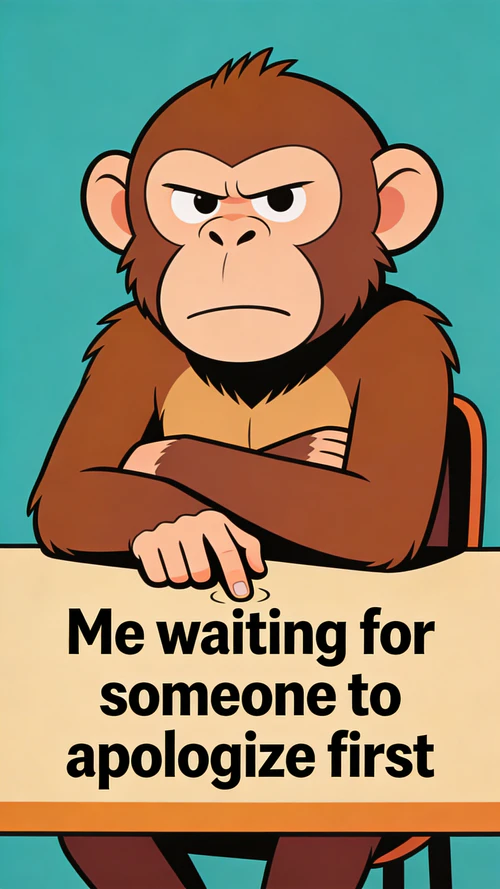 monkey waiting meme