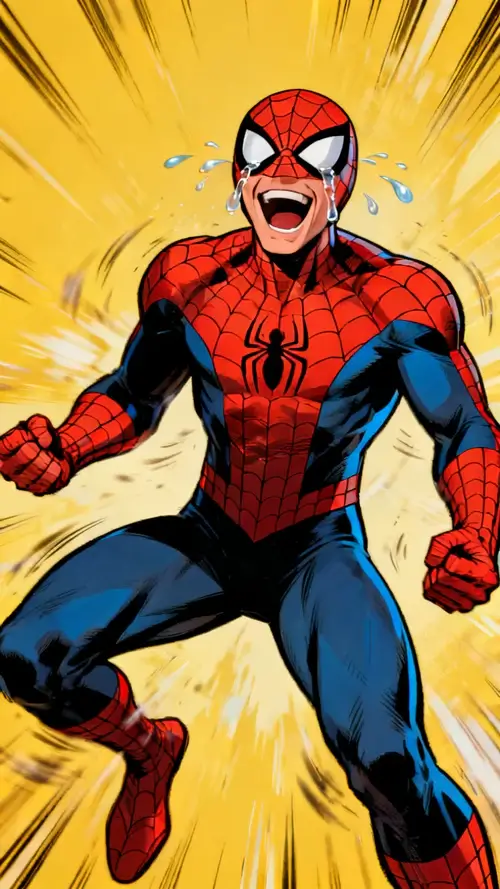 spiderman laugh meme