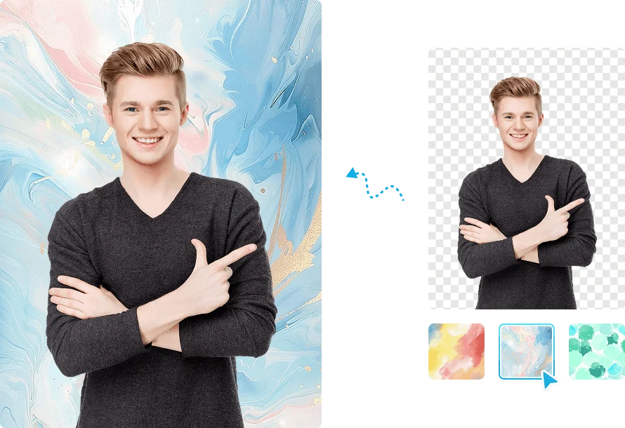 make picture transparent for creative social media poster