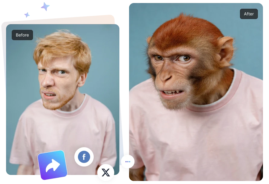 create monkey with finger meme online