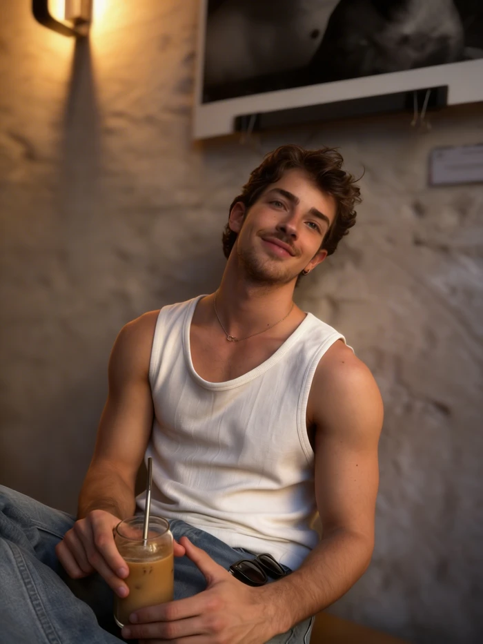 Man lighting diya in festival setup
