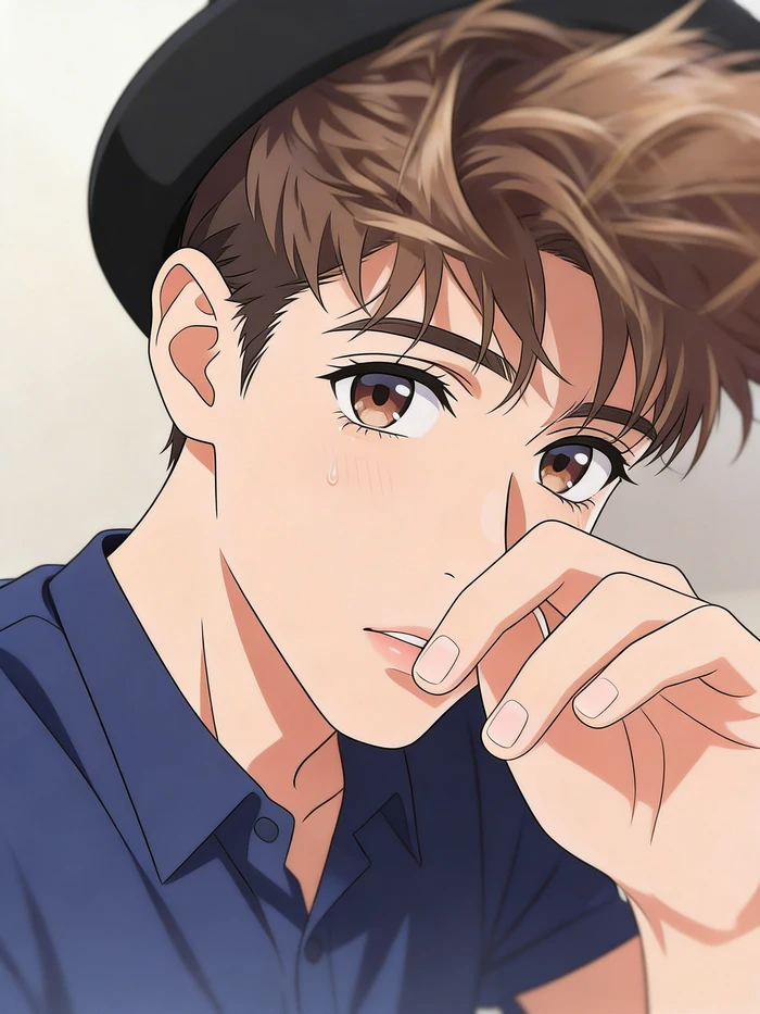 gemini ai boy in emotional close shot