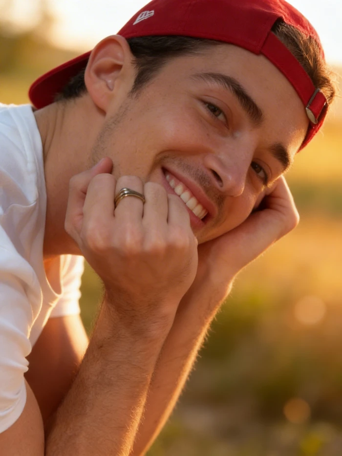 gemini ai boy in natural smile shot