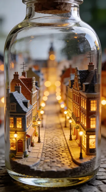 ChatGPT Photo Prompt - Miniature World #3 Bottle