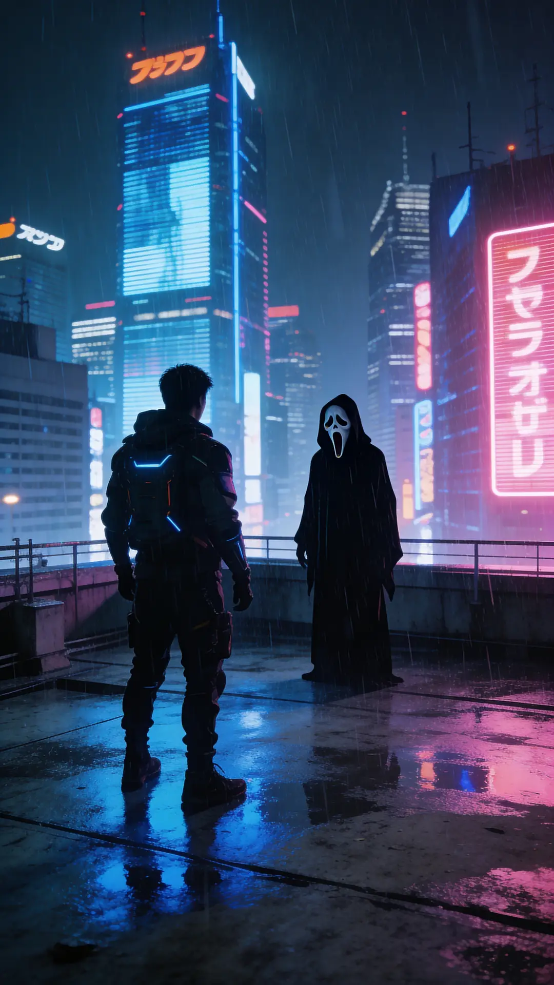 ghostface outdoor ai prompt