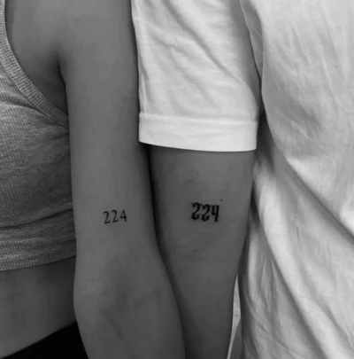 444 tattoo couples