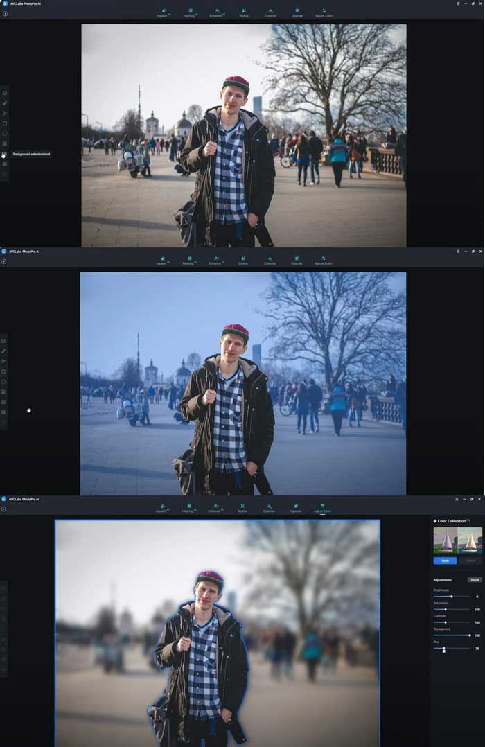 blur background of photo (only 3 steps)