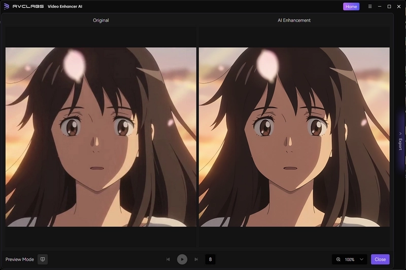 avclabs video enhancer ai 4k anime upscaler