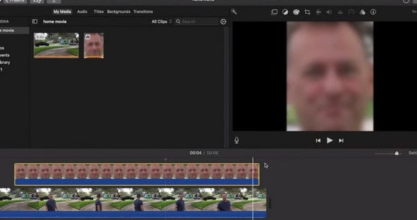 edit the video on the timeline of iMovie