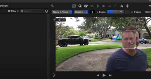 edit the video frame by frame to add blurring effect in iMovie