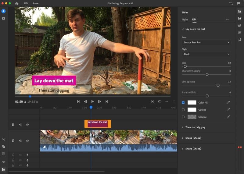 Adobe Premiere Rush best free video editing software