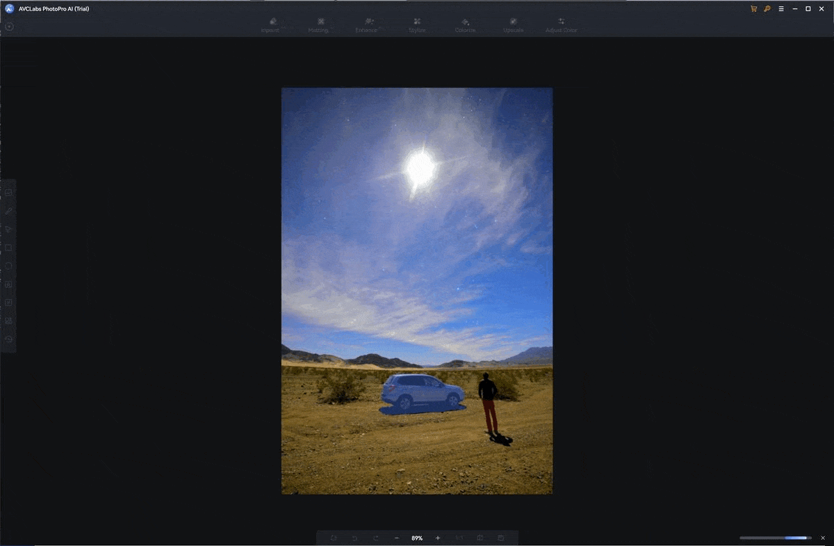 remove object from photo using AVCLabs PhotoPro AI