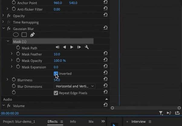 blur out video background in Premiere Pro
