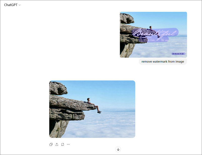 chatgpt remove watermark from image