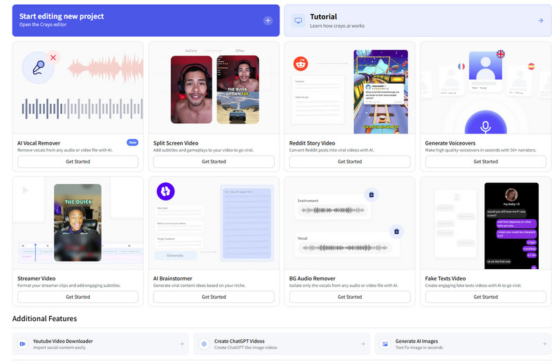 crayo ai all in one video editor