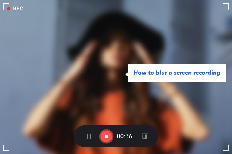 how to blur a screen recording