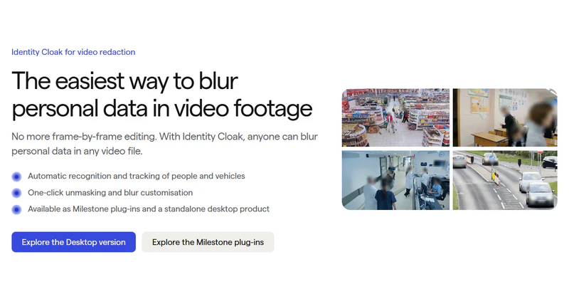 identity cloak video redaction software