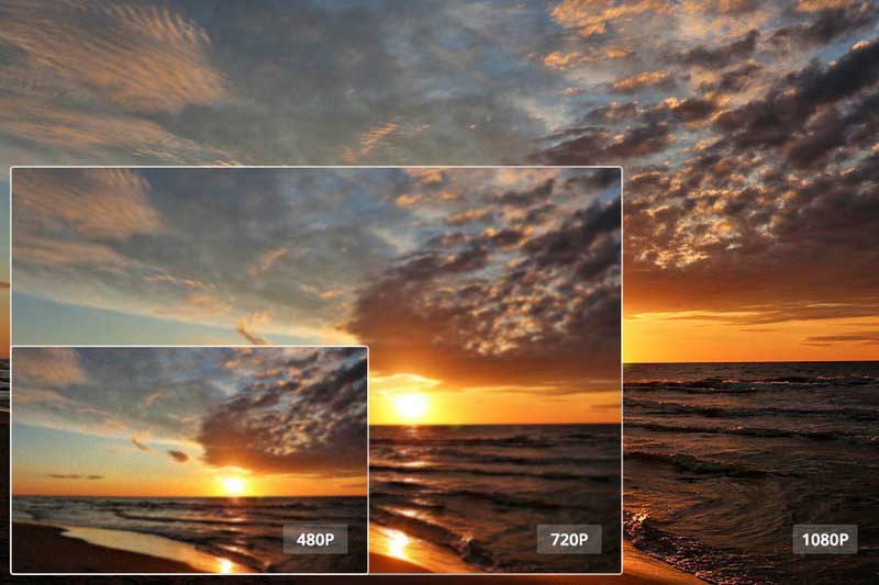 Upscale video resolution from low to high with super-resolution