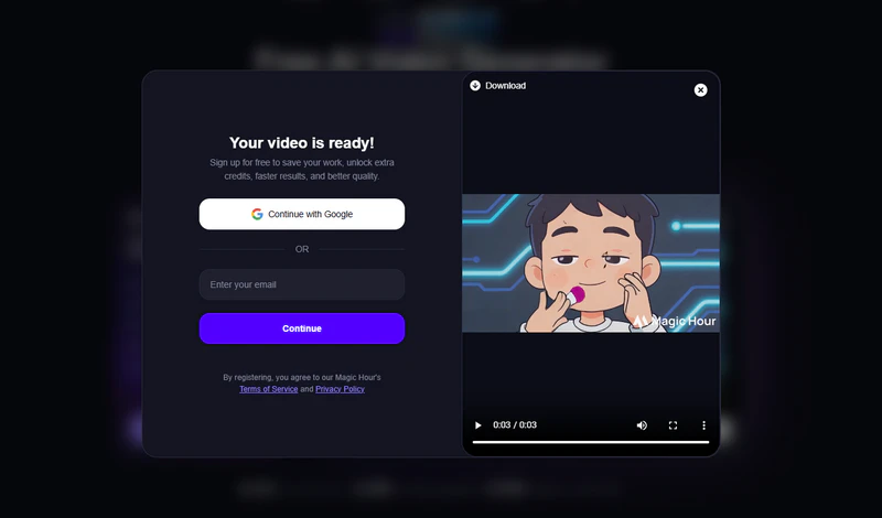 magic hour free ai video generator