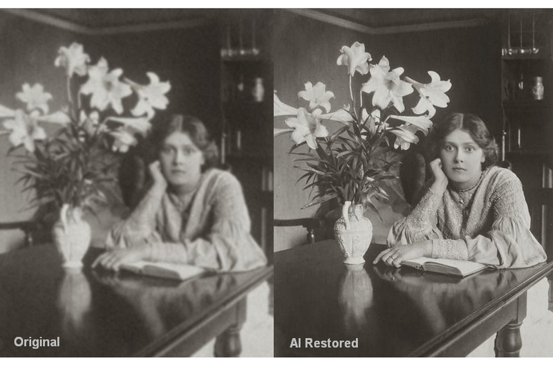 make old photos restoration with AI