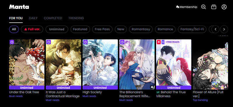 best manhwa site manta no ads