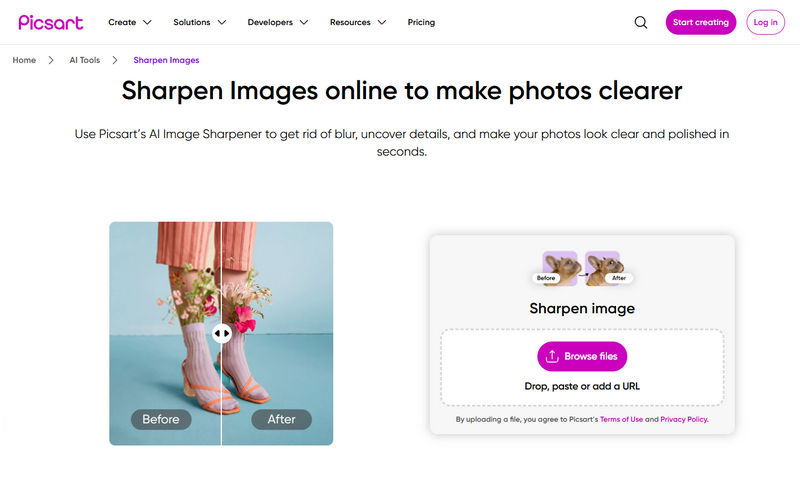 picsart sharpen image