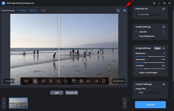 Preview the enhancement effect