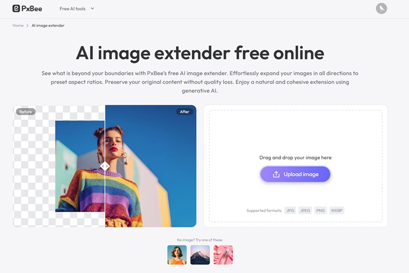 pxbee ai image extender free