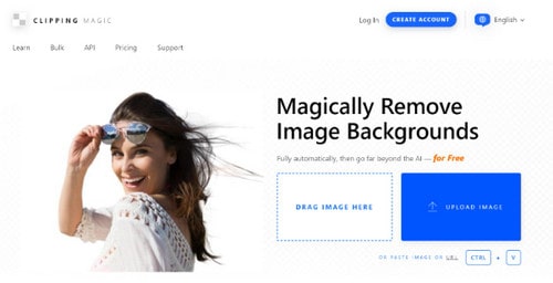 remove image background online by Clipping Magic