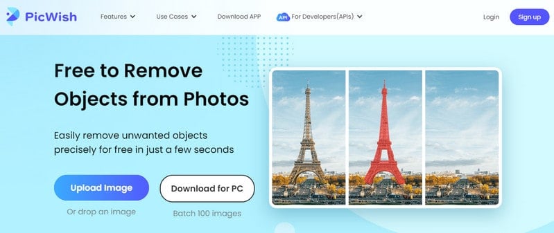 remove Instagram watermark via PicWish