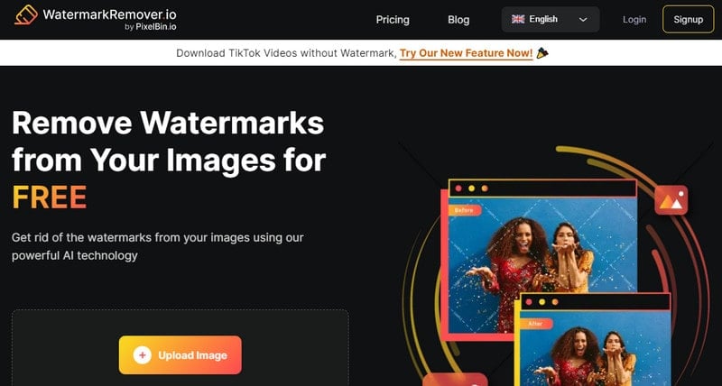 remove Instagram watermark via WatermakrRemoval.io