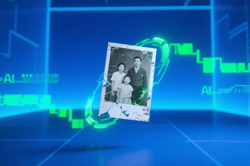 restore faded and damaged family photos