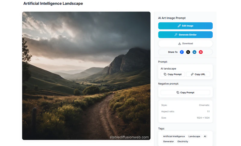 stable diffusion ai landscape generator