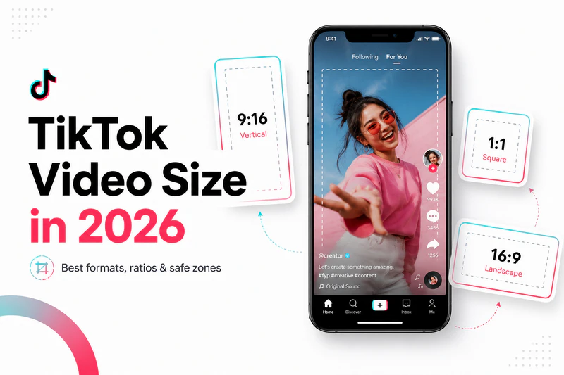 TikTok video size 2026 guide dimensions safe zones export