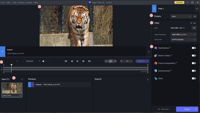 import video to topaz video ai