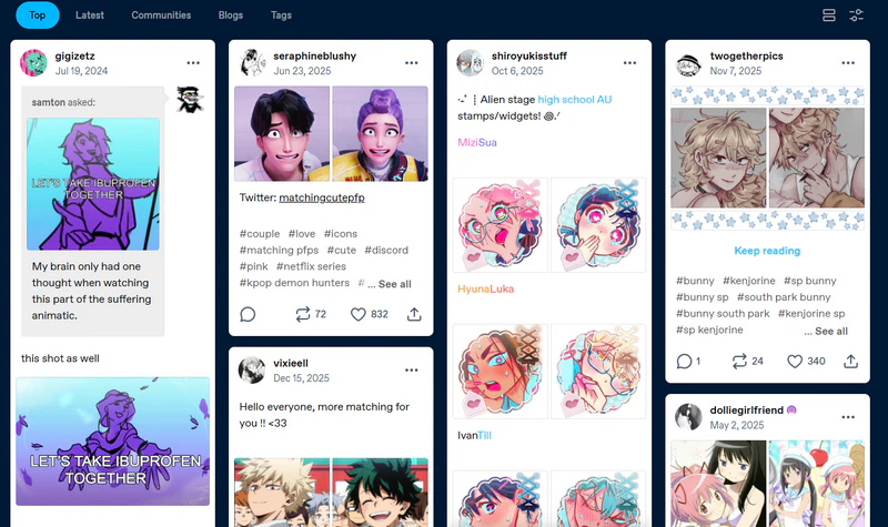 search matching pfp for couples in tumblr