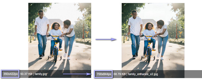 Double the image resolution