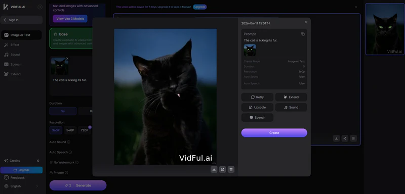 vidful ai video generator free unlimited no sign-up