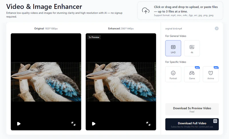 vmake ai video enhancer reviews