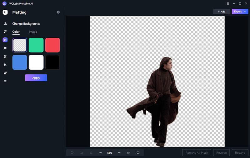 apply matting ai