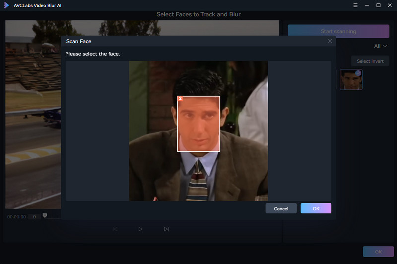 import image to blur a specific face throughout the video