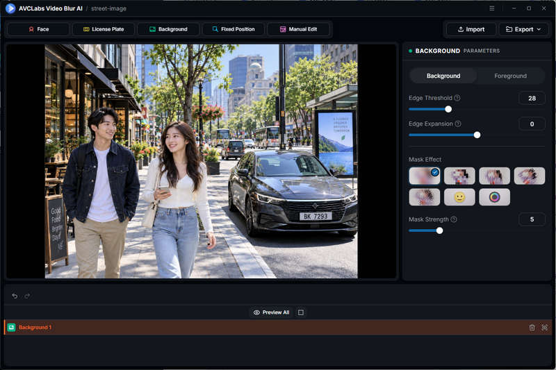 add image background blur task