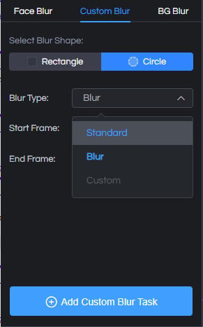 custom blur type