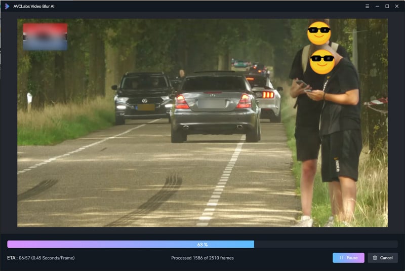 export  video in AVCLabs Video Blur AI