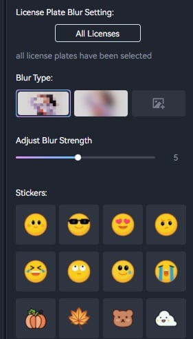 edit license plate settings