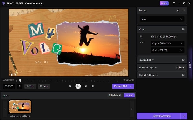 avclabs video enhancer ai add video
