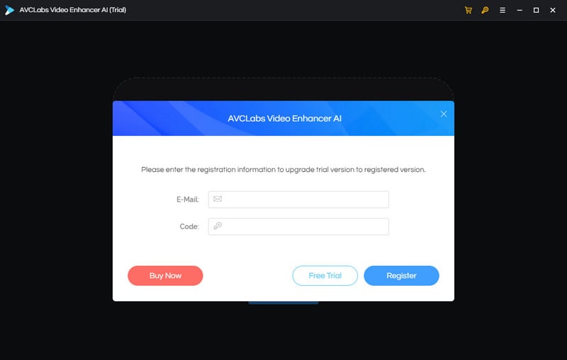 register AVCLabs Video Enhancer AI