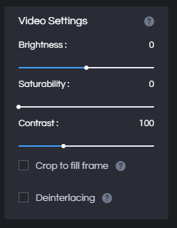 video settings
