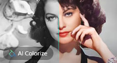 mini banner de colorisation de photos en noir et blanc ai